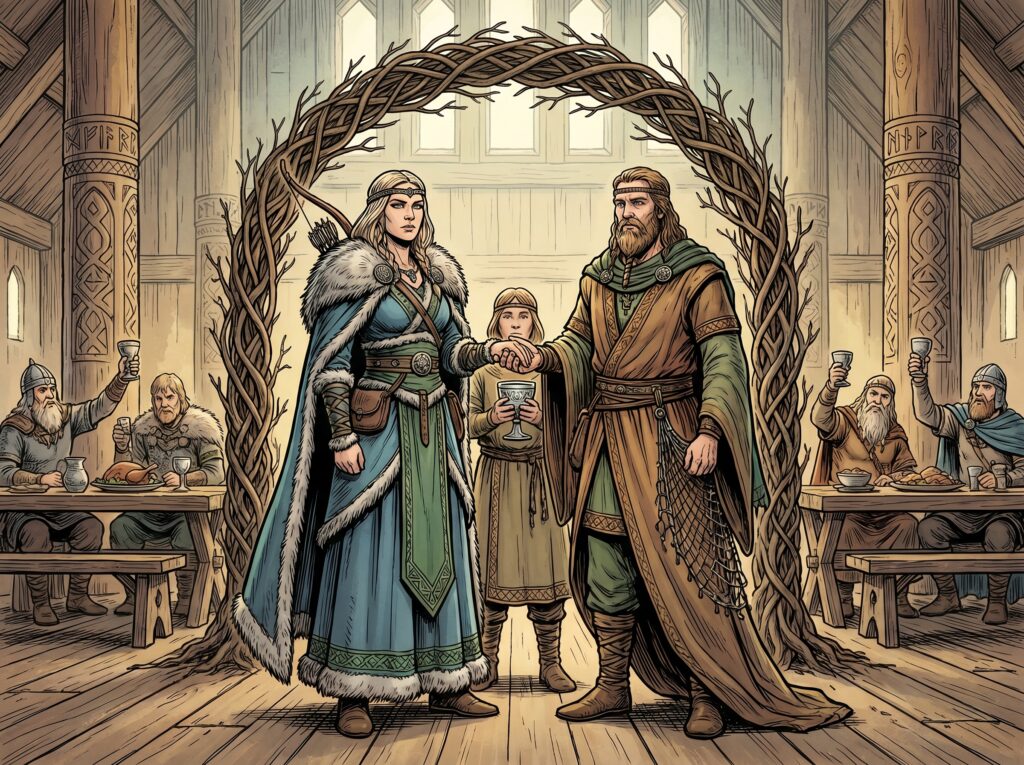 Svatba Njörda a Skadi